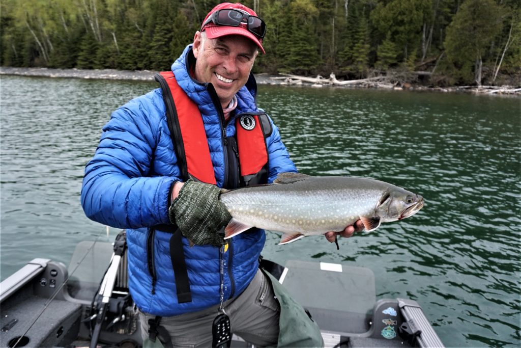 Gord Ellis with a Lake Superior brook trout