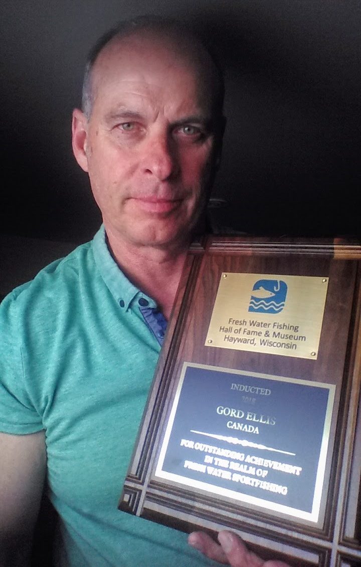 Gord with his Hall of Fame plaque