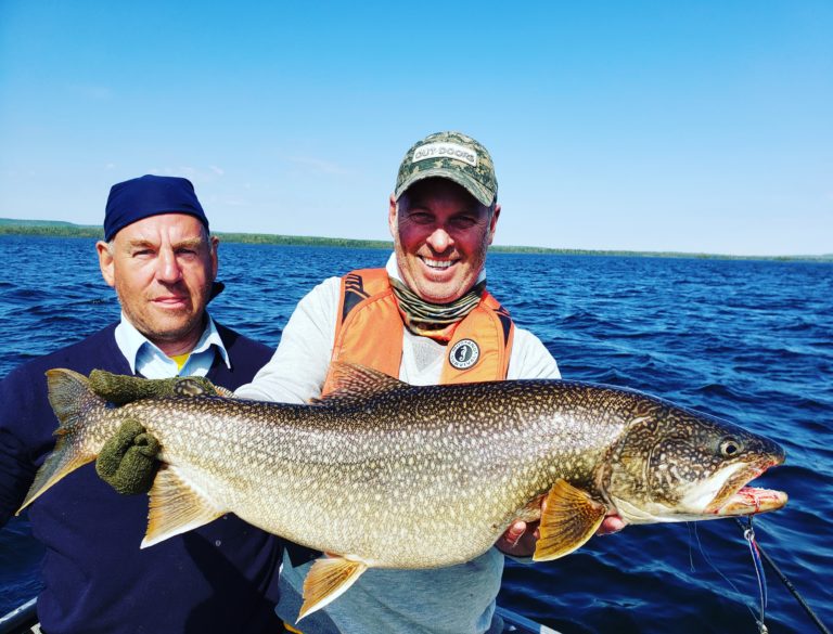 Guiding and holding a large Lake Nipigon lake trout